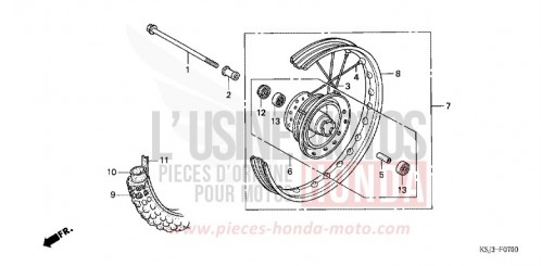 ROUE AVANT CRF100F6 de 2006